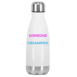 Someone Got Creampied Funny Gender Reveal Party Stainless Steel Insulated Water Bottle