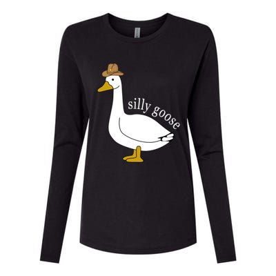 Silly Goose Cow Hat Funny Easter Gift Womens Cotton Relaxed Long Sleeve T-Shirt