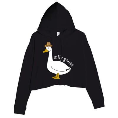 Silly Goose Cow Hat Funny Easter Gift Crop Fleece Hoodie