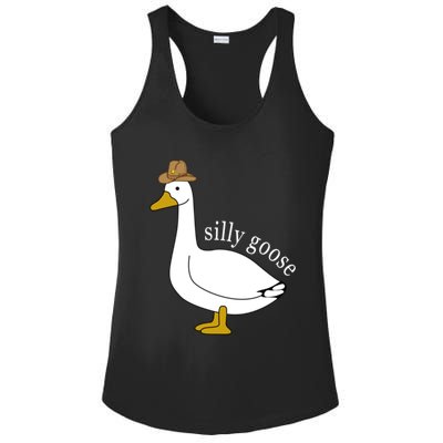 Silly Goose Cow Hat Funny Easter Gift Ladies PosiCharge Competitor Racerback Tank