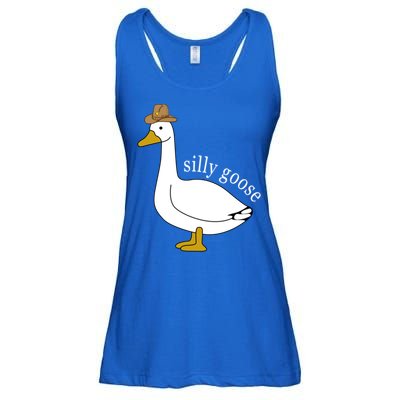 Silly Goose Cow Hat Funny Easter Gift Ladies Essential Flowy Tank