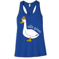 Silly Goose Cow Hat Funny Easter Gift Women's Racerback Tank