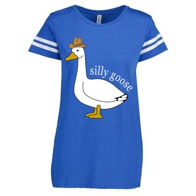 Silly Goose Cow Hat Funny Easter Gift Enza Ladies Jersey Football T-Shirt