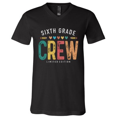 Sixth Grade Crew School Student V-Neck T-Shirt