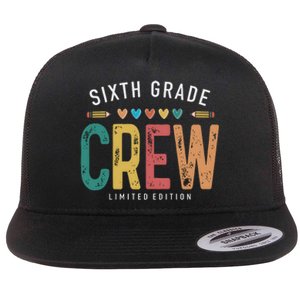 Sixth Grade Crew School Student Flat Bill Trucker Hat