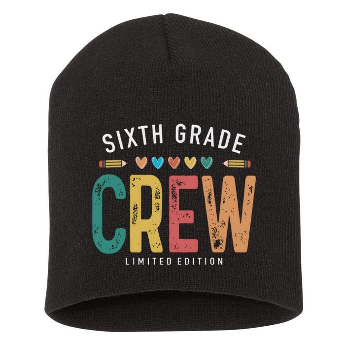 Sixth Grade Crew School Student Short Acrylic Beanie