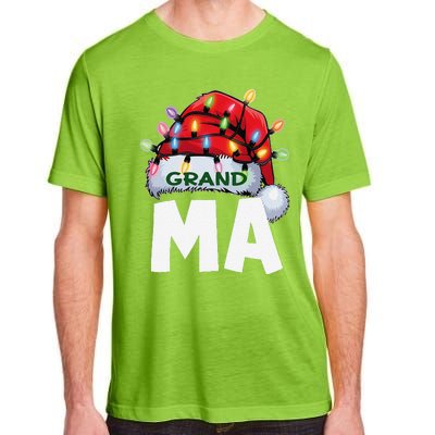 Santan Grandma Christmas Lights Pajama Family Xmas Adult ChromaSoft Performance T-Shirt