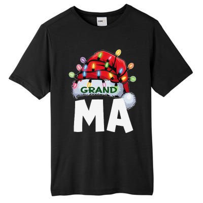 Santan Grandma Christmas Lights Pajama Family Xmas Tall Fusion ChromaSoft Performance T-Shirt