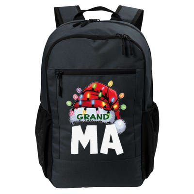 Santan Grandma Christmas Lights Pajama Family Xmas Daily Commute Backpack