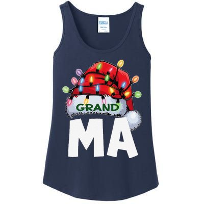 Santan Grandma Christmas Lights Pajama Family Xmas Ladies Essential Tank