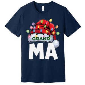 Santan Grandma Christmas Lights Pajama Family Xmas Premium T-Shirt