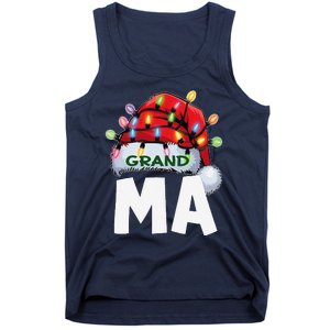 Santan Grandma Christmas Lights Pajama Family Xmas Tank Top