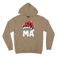 Santan Grandma Christmas Lights Pajama Family Xmas Hoodie