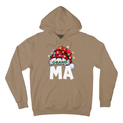 Santan Grandma Christmas Lights Pajama Family Xmas Hoodie