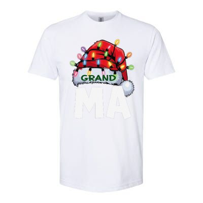 Santan Grandma Christmas Lights Pajama Family Xmas Softstyle CVC T-Shirt