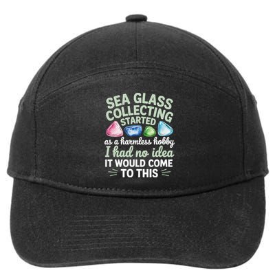 Sea Glass Collecting Harmless Hobby Beachcombing Seaglass 7-Panel Snapback Hat