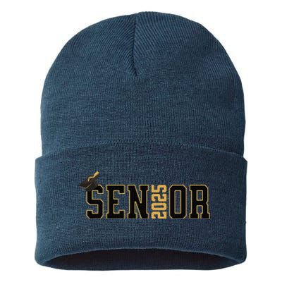 Senior Graduation Class Of 2025 And Vintage Sustainable Knit Beanie