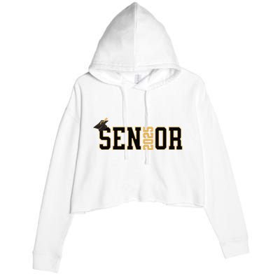 Senior Graduation Class Of 2025 And Vintage Crop Fleece Hoodie