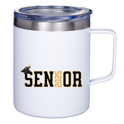 Senior Graduation Class Of 2025 And Vintage 12oz Stainless Steel Coffee Mug