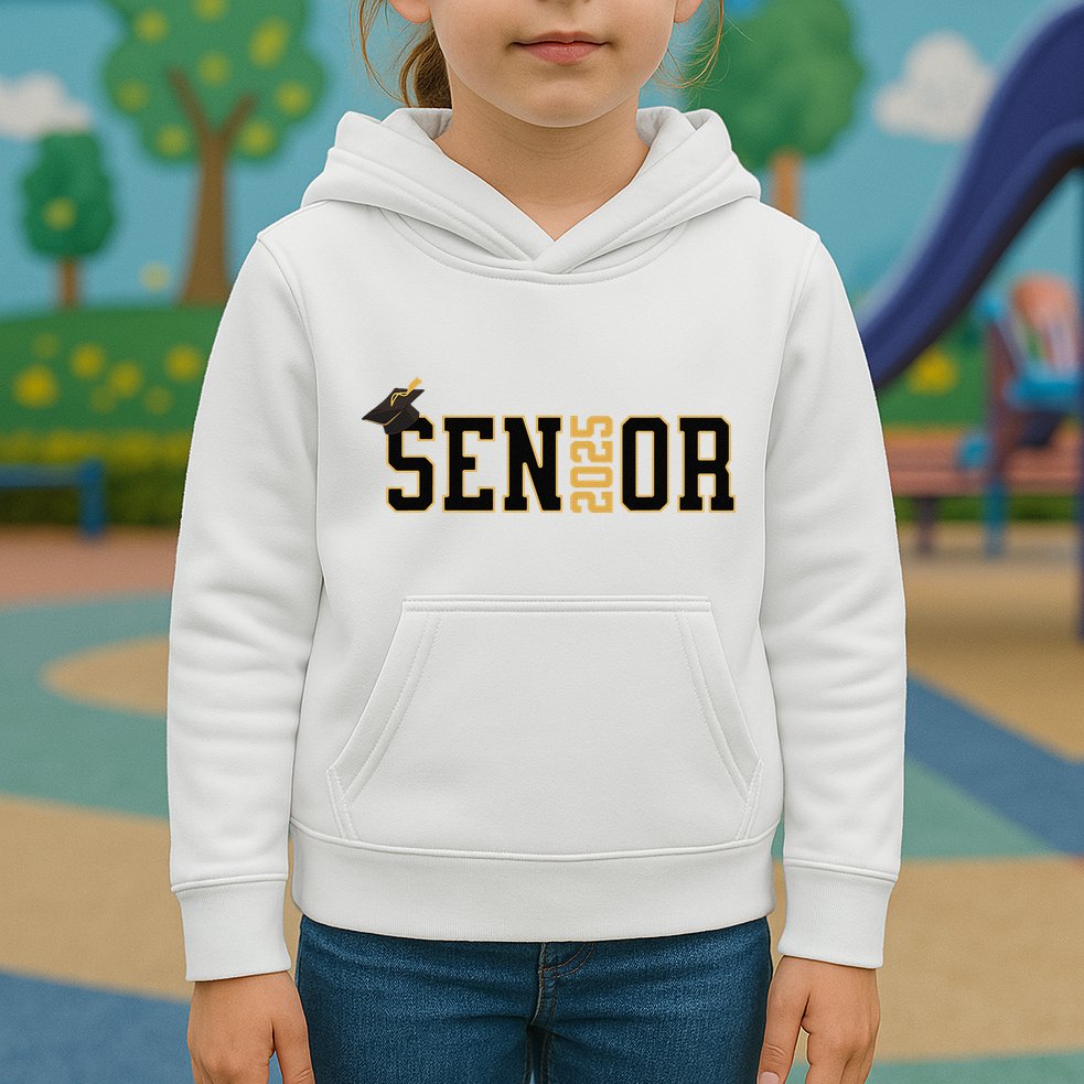 Senior Graduation Class Of 2025 And Vintage Kids Hoodie