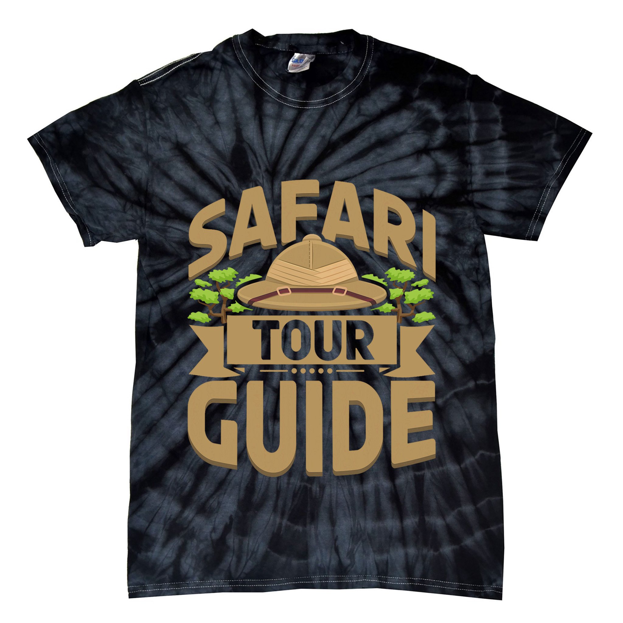 Safari Guide Costume Africa Zoo Outfit Safari Tie-Dye T-Shirt