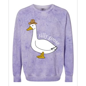 Silly Goose Cow Hat Funny Christmas Cute Gift Colorblast Crewneck Sweatshirt