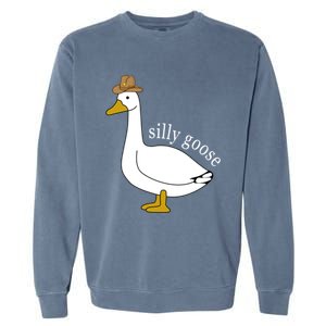 Silly Goose Cow Hat Funny Christmas Cute Gift Garment-Dyed Sweatshirt