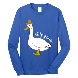 Silly Goose Cow Hat Funny Christmas Cute Gift Long Sleeve Shirt