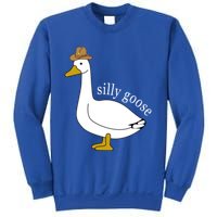 Silly Goose Cow Hat Funny Christmas Cute Gift Sweatshirt