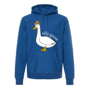 Silly Goose Cow Hat Funny Christmas Cute Gift Premium Hoodie