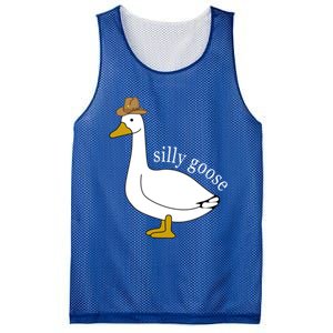 Silly Goose Cow Hat Funny Christmas Cute Gift Mesh Reversible Basketball Jersey Tank