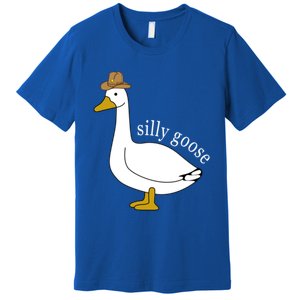 Silly Goose Cow Hat Funny Christmas Cute Gift Premium T-Shirt