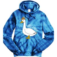 Silly Goose Cow Hat Funny Christmas Cute Gift Tie Dye Hoodie