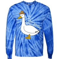 Silly Goose Cow Hat Funny Christmas Cute Gift Tie-Dye Long Sleeve Shirt