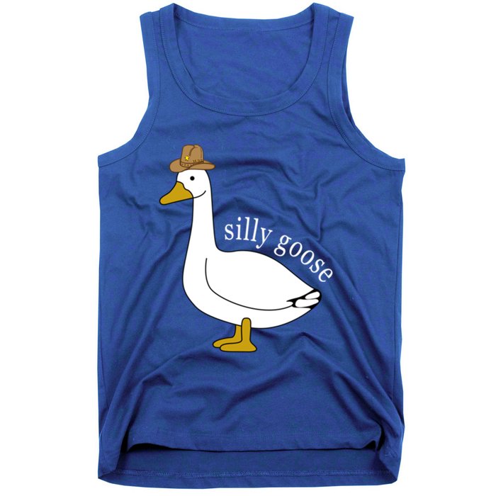 Silly Goose Cow Hat Funny Christmas Cute Gift Tank Top