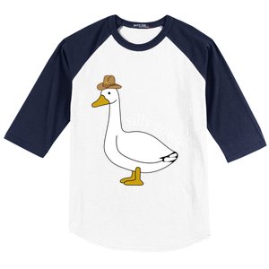 Silly Goose Cow Hat Funny Christmas Cute Gift Baseball Sleeve Shirt