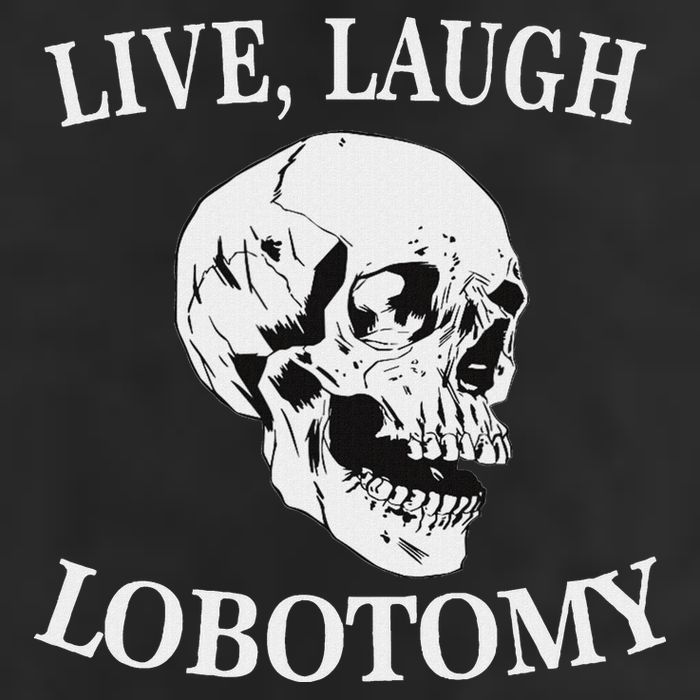 Soft Grunge Clothes Live Laugh Lobotomy Lobotomies 7 Panel Mesh Trucker Snapback Hat