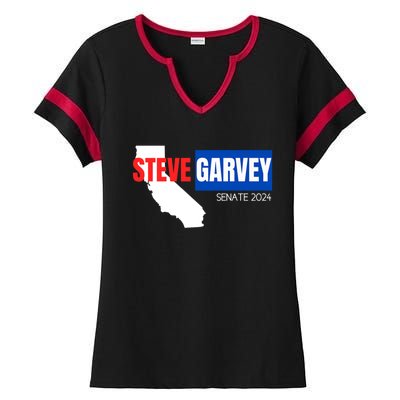 Steve Garvey California Senate Election Race 2024 Republican Ladies Halftime Notch Neck Tee