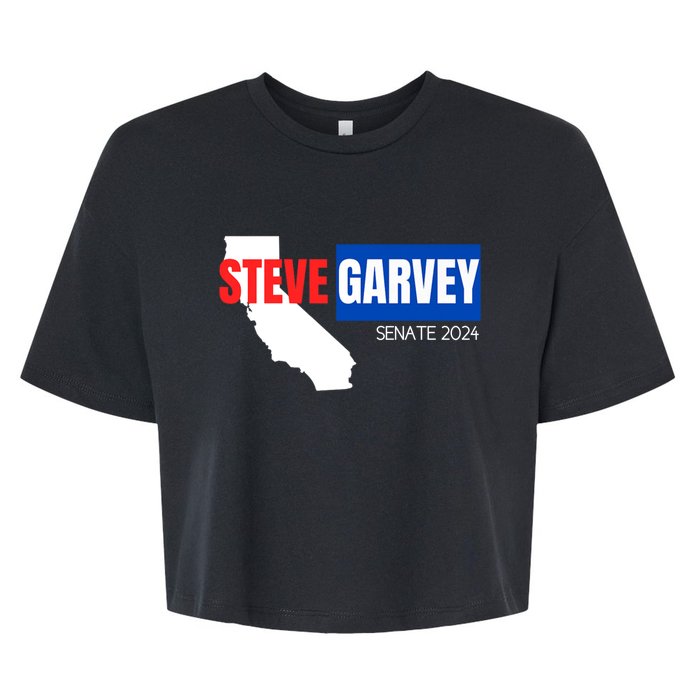 Steve Garvey California Senate Election Race 2024 Republican Bella+Canvas Jersey Crop Tee