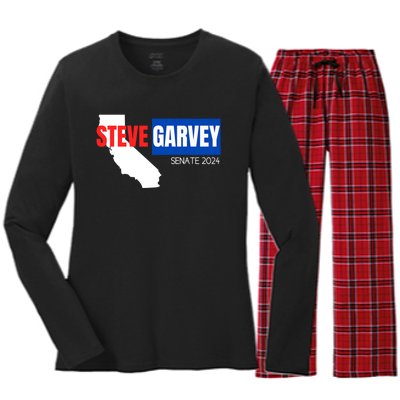 Steve Garvey California Senate Election Race 2024 Republican Women's Long Sleeve Flannel Pajama Set 