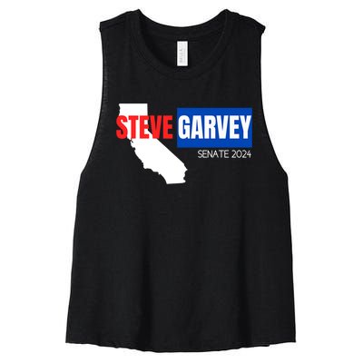 Steve Garvey California Senate Election Race 2024 Republican Women's Racerback Cropped Tank