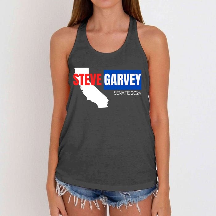 Steve Garvey California Senate Election Race 2024 Republican Women's Knotted Racerback Tank