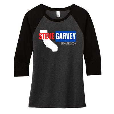 Steve Garvey California Senate Election Race 2024 Republican Women's Tri-Blend 3/4-Sleeve Raglan Shirt