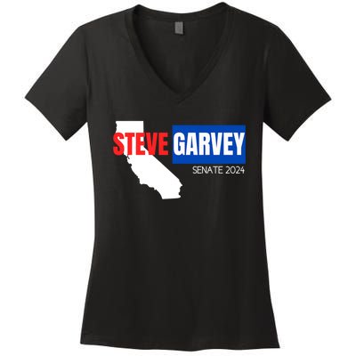 Steve Garvey California Senate Election Race 2024 Republican Women's V-Neck T-Shirt