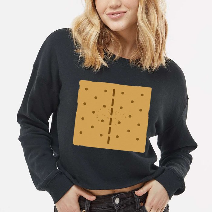 Smores Graham Cracker Group Halloween Costume Cropped Pullover Crew