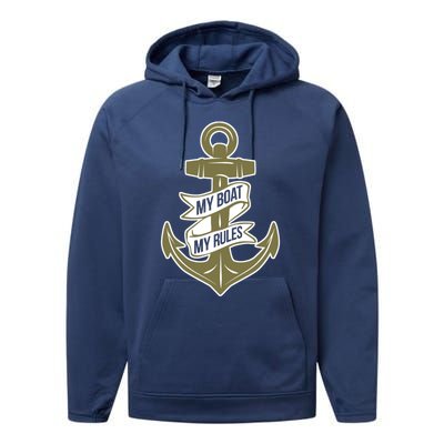 Sailer Gift Captain Boat Owner Gift Boating Great Gift Performance Fleece Hoodie