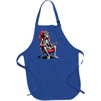 Skeleton Gamer Cool Halloween Video Gaming Chair Headset Gift Full-Length Apron With Pockets