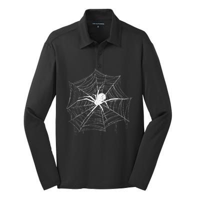 Spider Gift Costume Bird Spider Terrarium Spider Web Creepy Crawly Halloween Decor Silk Touch Performance Long Sleeve Polo