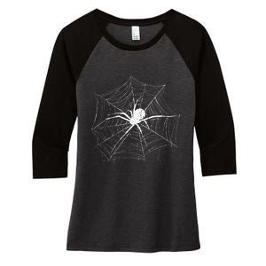 Spider Gift Costume Bird Spider Terrarium Spider Web Creepy Crawly Halloween Decor Women's Tri-Blend 3/4-Sleeve Raglan Shirt