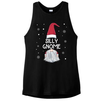 Silly Gnome Christmas Matching Family Group Gift Ladies PosiCharge Tri-Blend Wicking Tank